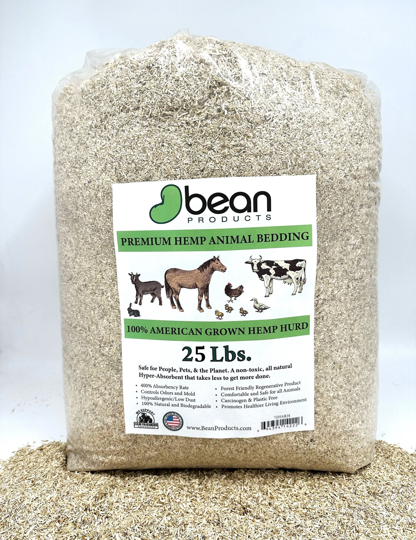 Hemp Chicken Horse Animal Bedding Litter - Organic USA Grown