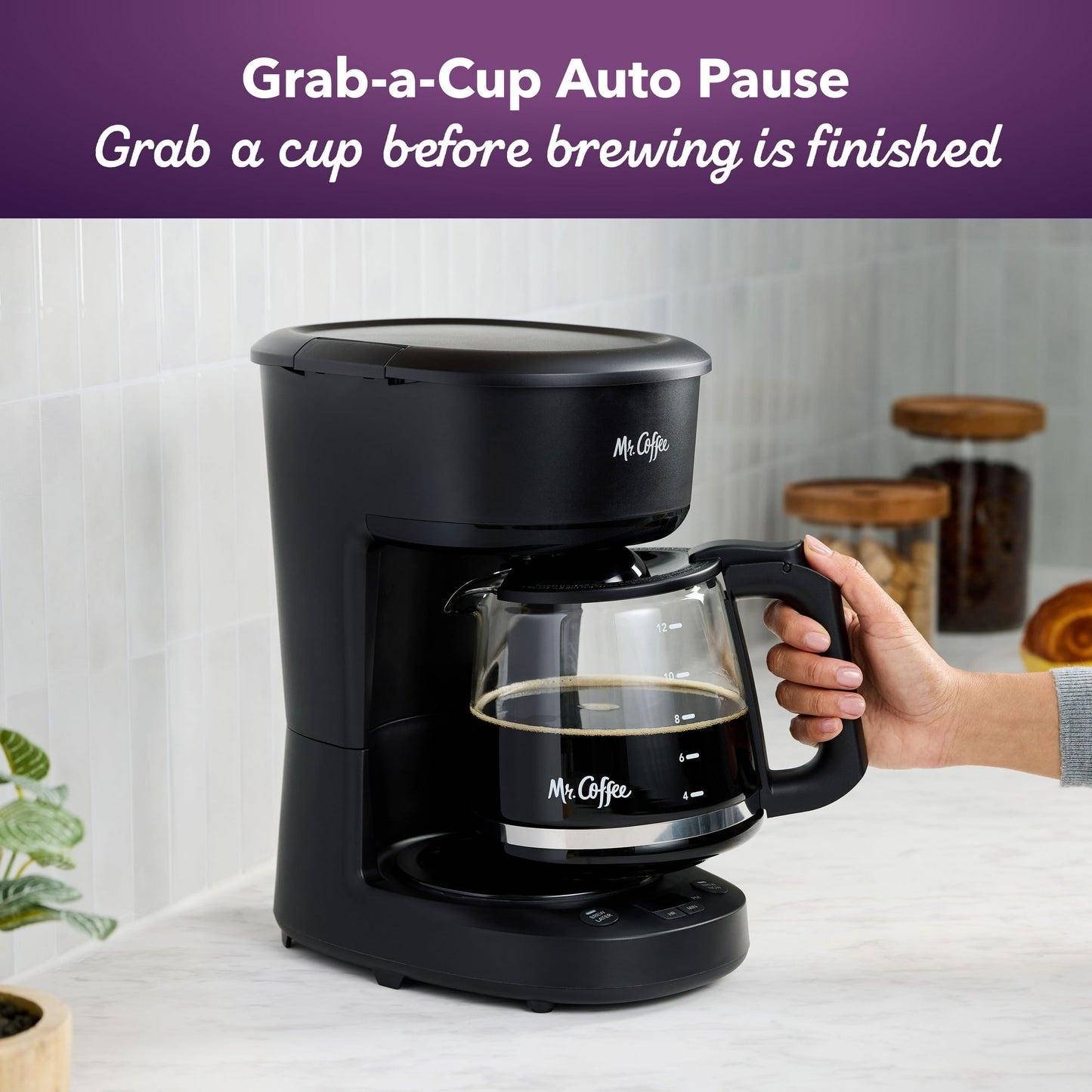 Mr Coffee 12 Cup Programmable Coffee Maker 24H Timer Auto Shutoff Machine Black