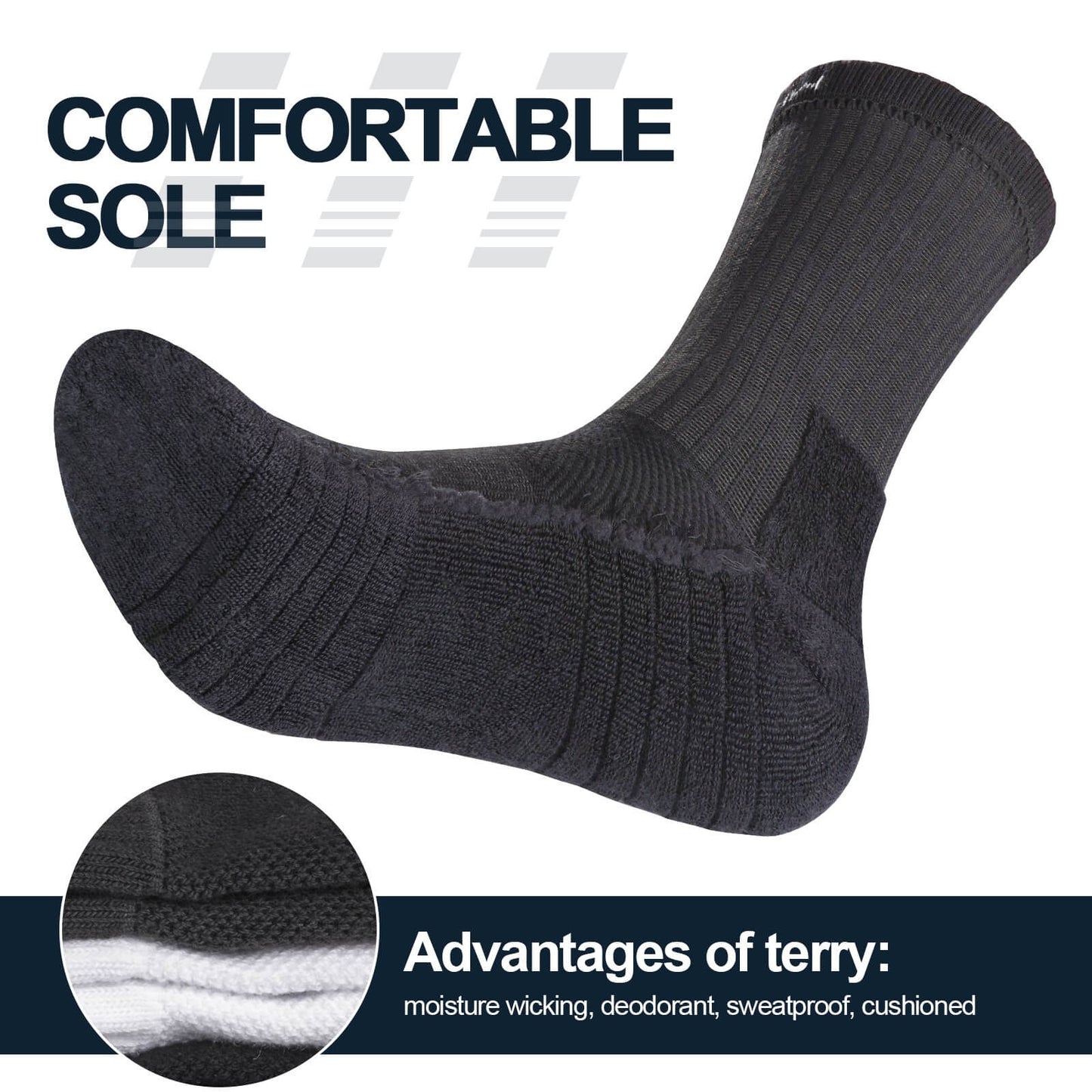 Maven Athletic Cotton Crew Socks 5 Pairs