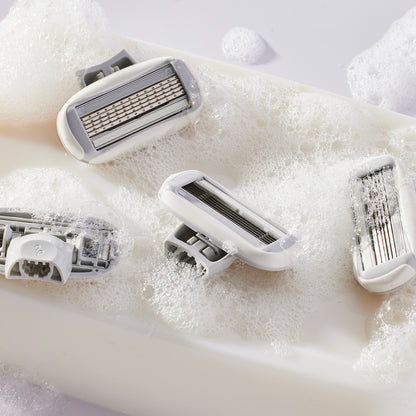 lamingo Women's Razor Value Pack: Lilac Handle + 5 Cartridges - Comfortable Shaving