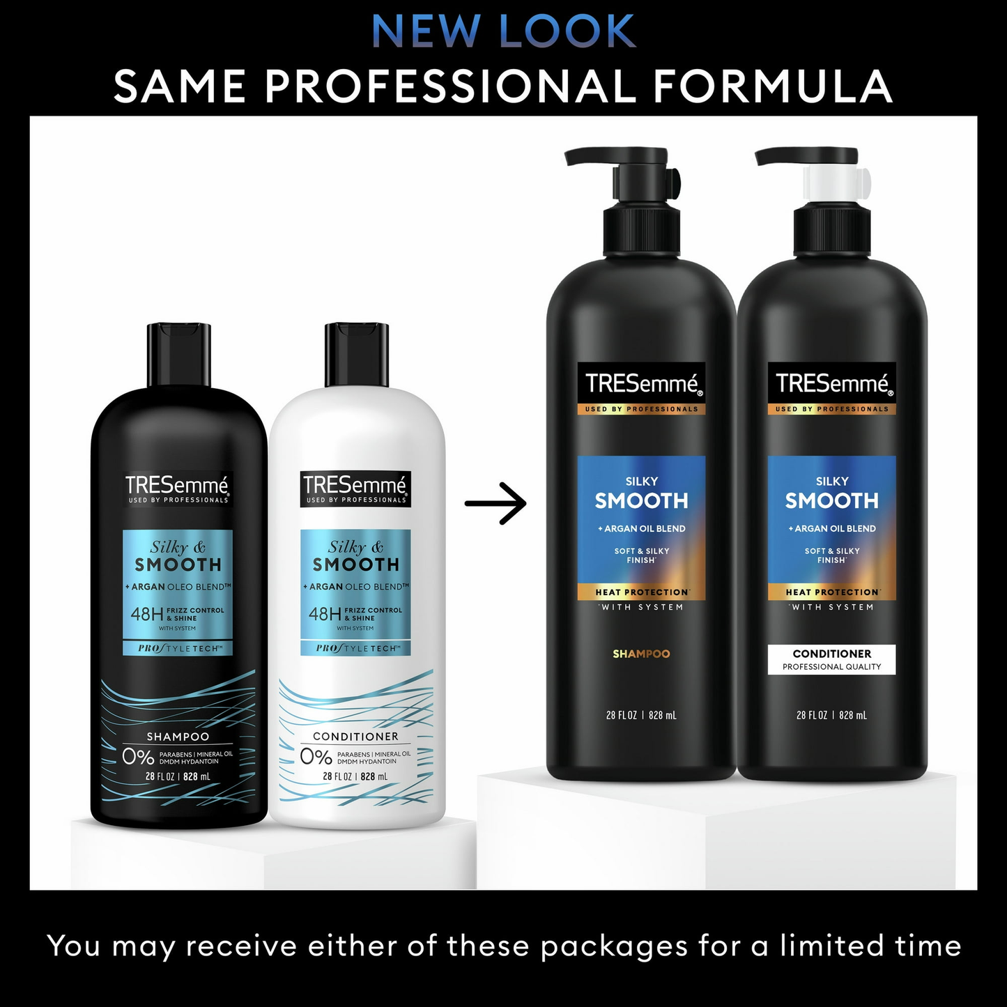 Tresemme Silky & Smooth Anti-Frizz Shampoo & Conditioner Frizzy Hair, 28 oz 2 Pack