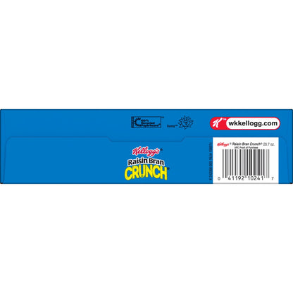 Kellogg's Raisin Bran Crunch Crunch Breakfast Cereal, Good Source of Fiber, Family Size, 20.7 oz