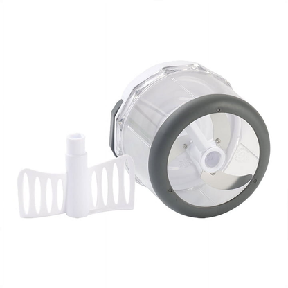 Mainstays 1qt Quick Pull Chopper, BPA free , SS Blades, Food Contact Safe Material , White & Grey, Weight 320g