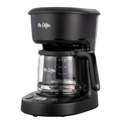 Mr Coffee 5 Cup Programmable Coffee Maker Mini Brew Later Digital Machine Black