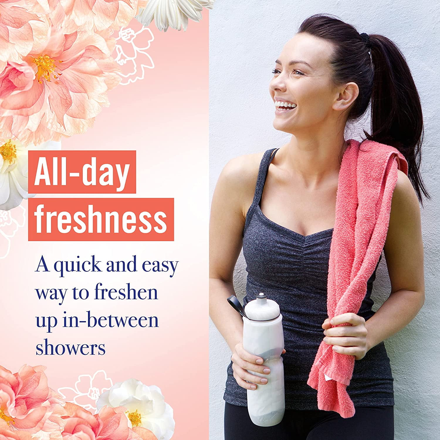 Vagisi Scentsitive Scents Dry Wash Spray, Peach Blossom, 2.6 oz., 4 Pack