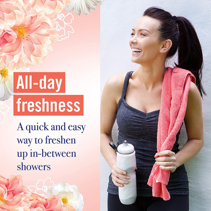 Vagisi Scentsitive Scents Dry Wash Spray, Peach Blossom, 2.6 oz., 4 Pack