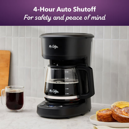 Mr Coffee 12 Cup Programmable Coffee Maker 24H Timer Auto Shutoff Machine Black