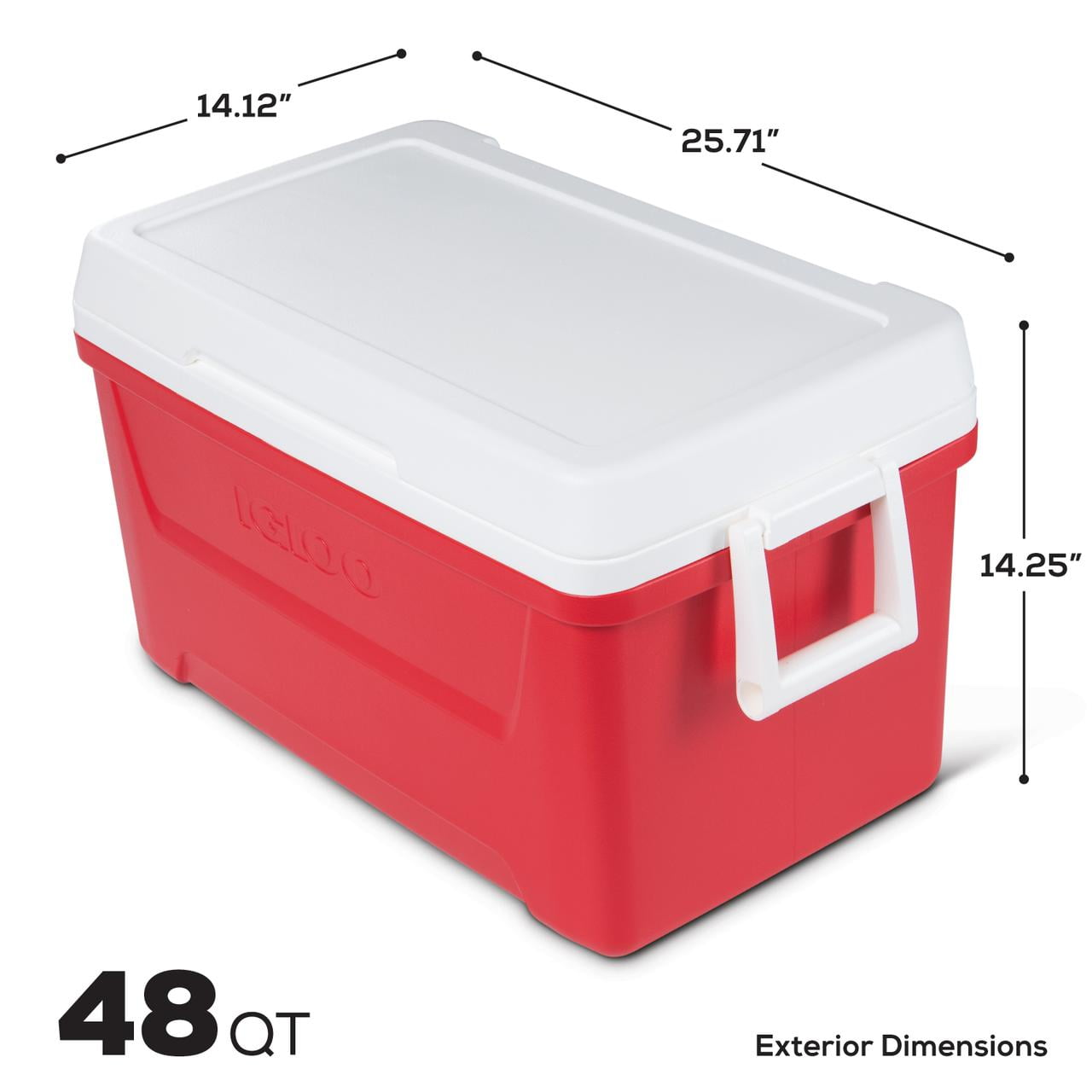 Igloo 48 QT Laguna Hard-Sided Ice Chest Cooler with Multi-Color Variation for Durable Outdoor Use and Easy Identification