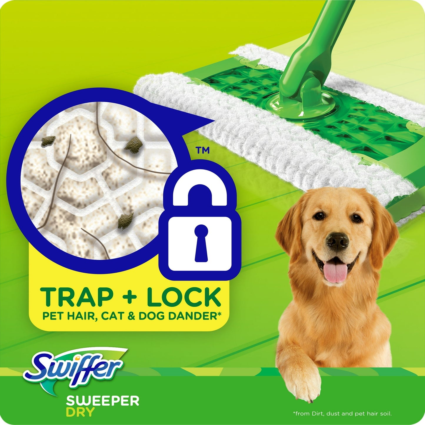 Swiffer Sweeper Pet Dry Refills 16ct Unscented Floor Mop Sweeping Pad Duster Cloth