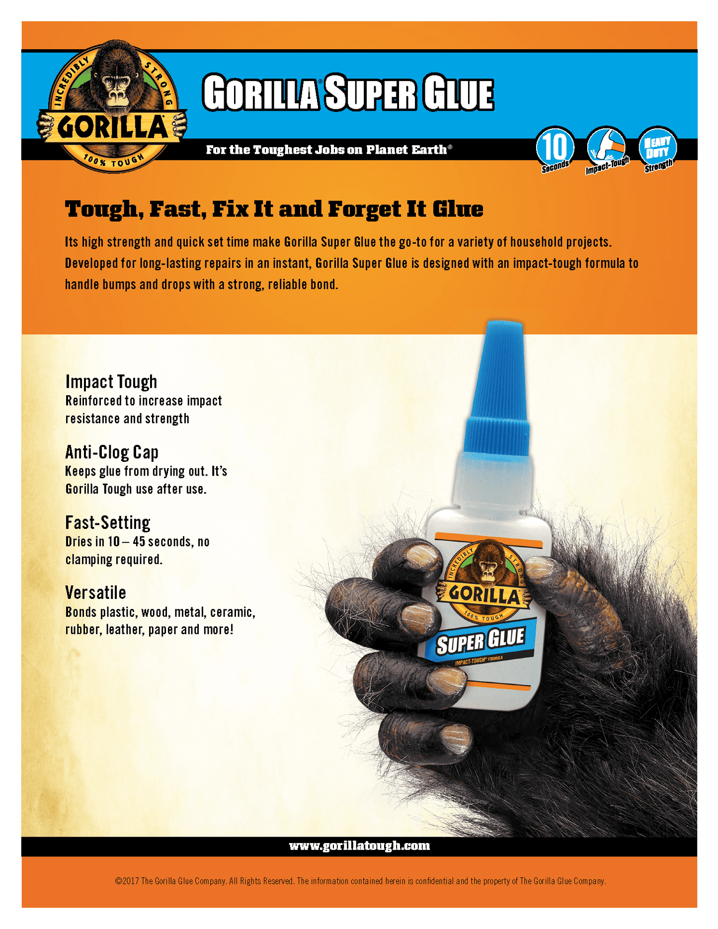 Gorilla Clear Super Glue, 15 Gram Bottle