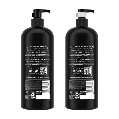 Tresemme Silky & Smooth Anti-Frizz Shampoo & Conditioner Frizzy Hair, 28 oz 2 Pack