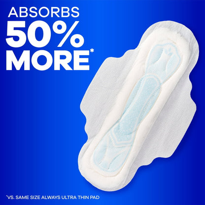 Always Maxi Pads with Wings, Size 2, Long Super Absorbency, 42 count