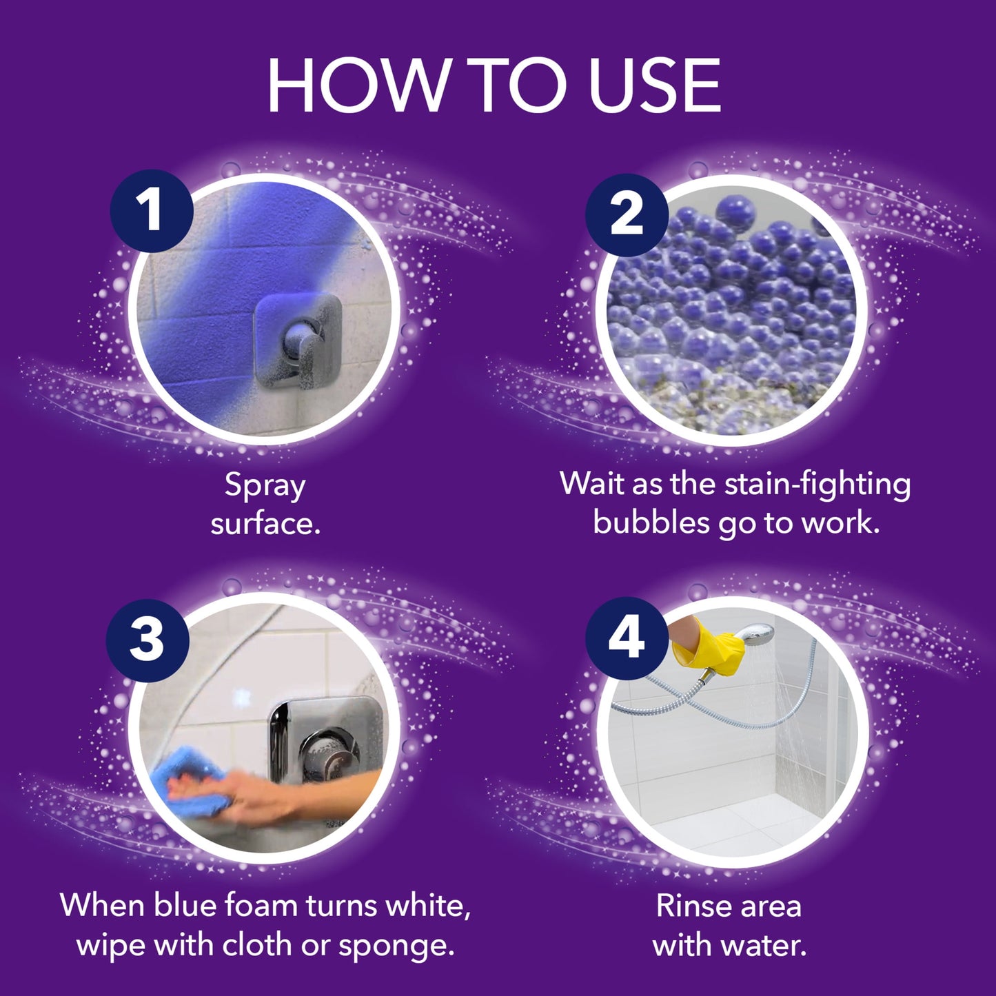 OxiClean Foam-Tastic Foaming Bathroom Cleaner, Removes Soap Scum, Grime & Stains, Fresh Scent, 19 oz
