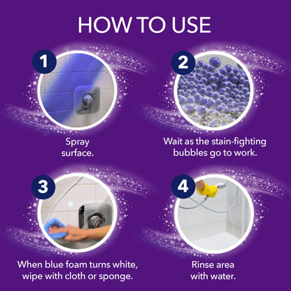 OxiClean Foam-Tastic Foaming Bathroom Cleaner, Removes Soap Scum, Grime & Stains, Fresh Scent, 19 oz