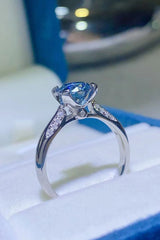 1 Carat Moissanite 4-Prong Ring