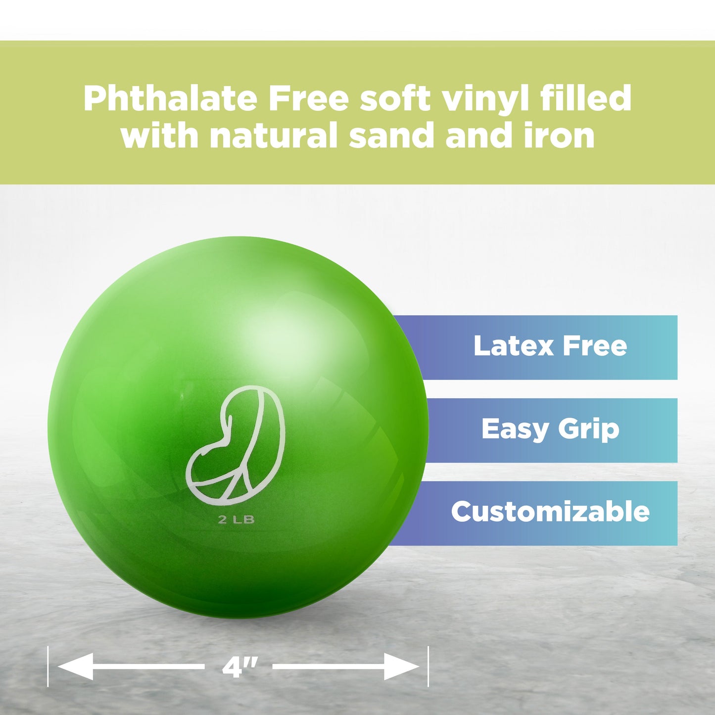 Safe Grip Soft Weighted Balls - Sand & Iron Filled, No Phthalates or Latex