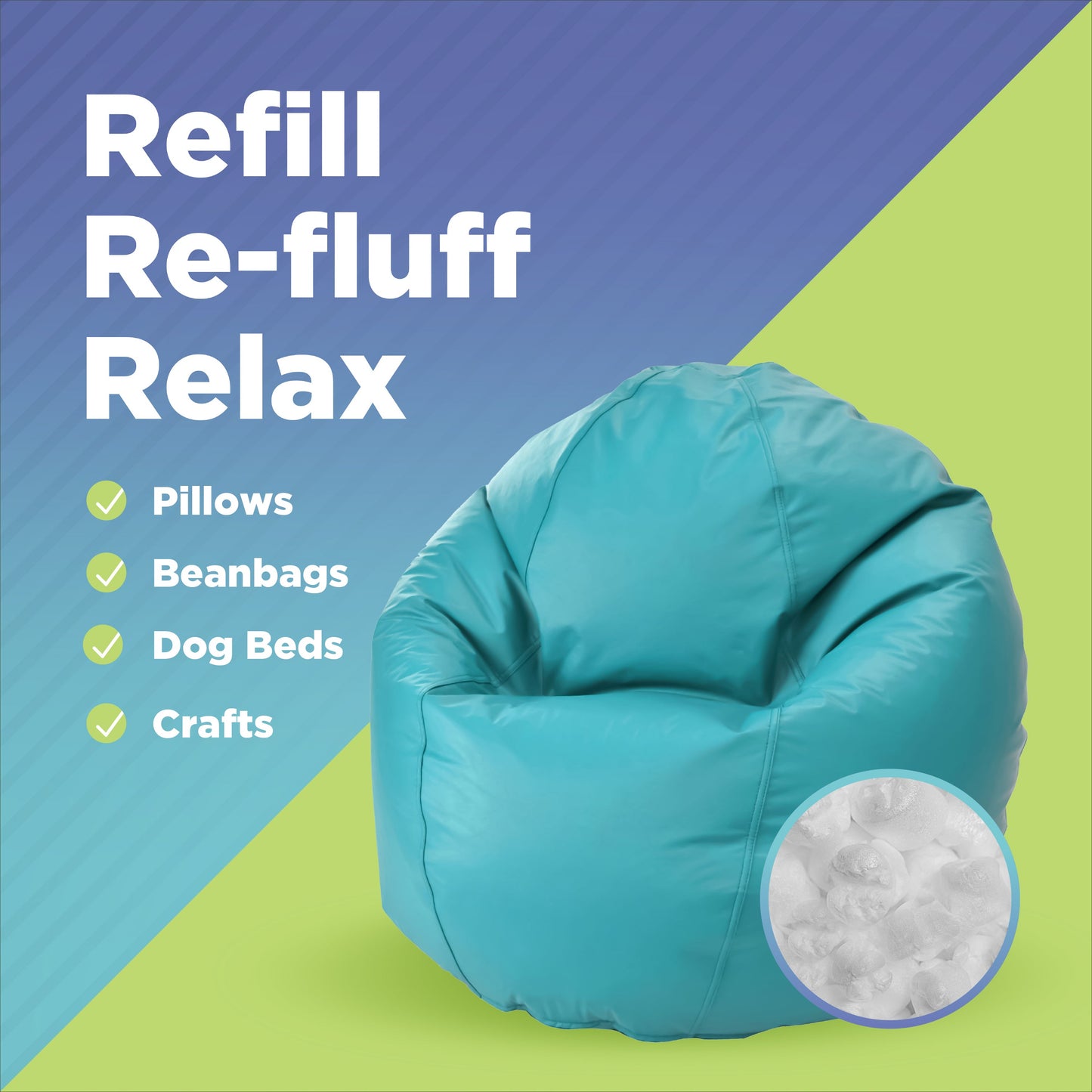 Bean Bag Fill - Non-Toxic New Recycled BeanBag bead Filling stuffing beads