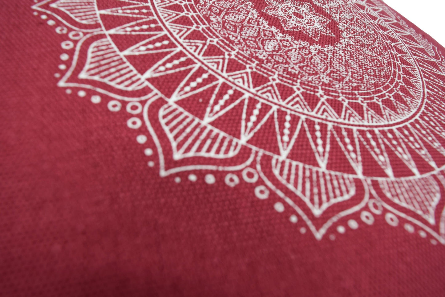 Zafu Meditation Cushion - Hemp Mandala Design