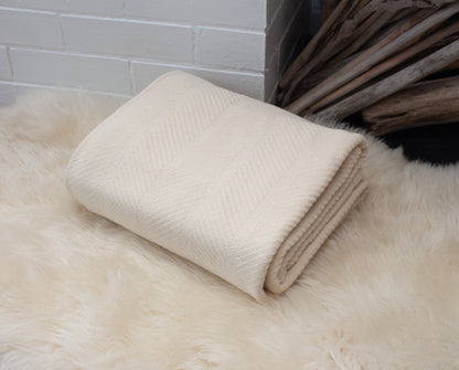 Organic Cotton Throw Blanket | Organic Textiles | Woven Throw Blanket | Earth-Friendly Blanket | Cotton Blanket | Choice of Color