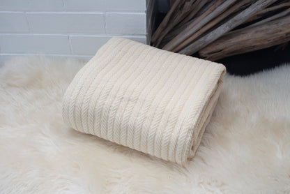 Organic Cotton Throw Blanket | Organic Textiles | Woven Throw Blanket | Earth-Friendly Blanket | Cotton Blanket | Choice of Color