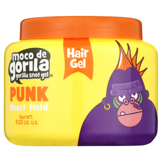 Moco de Gorila Punk Shine Enhancing Yellow Hair Styling Gel, 9.52 oz Jar - Maximum Hold for Extreme Styles