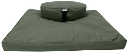 Meditation Cushion Set Zafu and Zabuton - Cotton ..Made in USA
