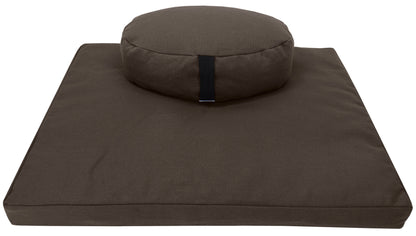 Hemp Meditation Cushion Set Zafu and Zabuton - Hemp fabric, Organic Buckwheat Hulls