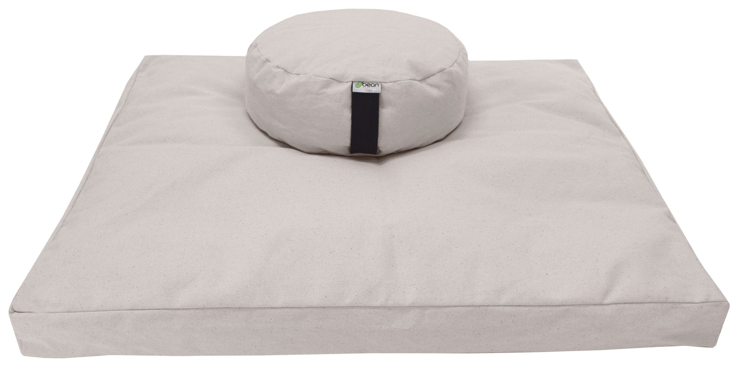 Meditation Cushion Set Zafu and Zabuton - Cotton ..Made in USA