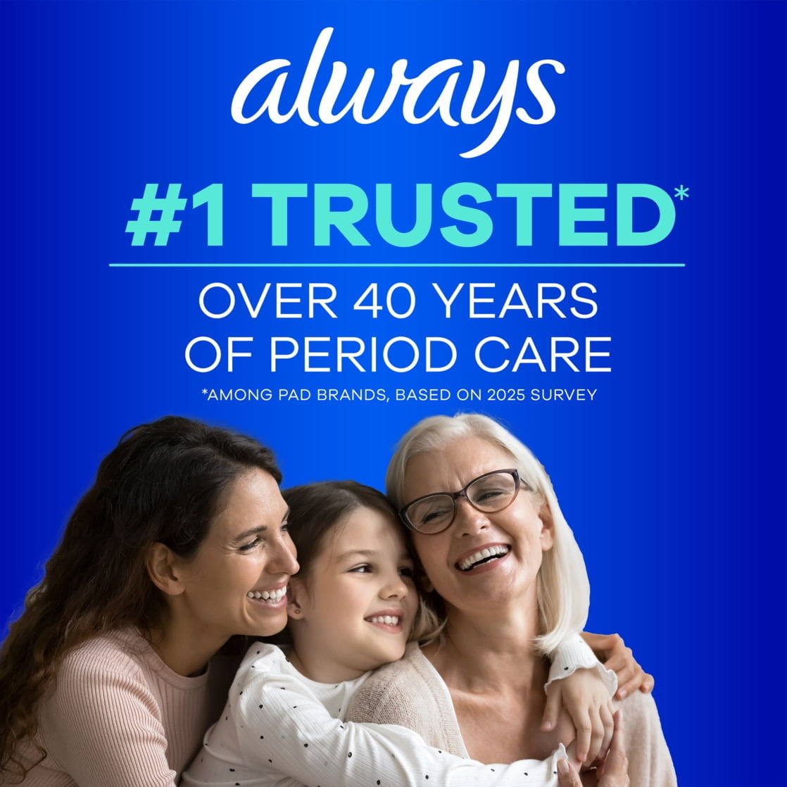 Always Ultra Thin Daytime Pads with Wings, Size 3, Unscented, 38ct