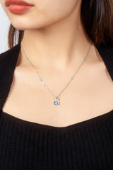 2 Carat Moissanite 4-Prong 925 Sterling Silver Necklace