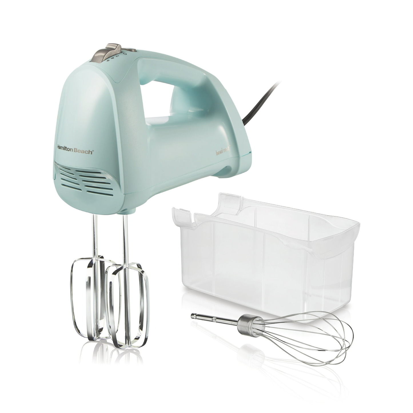 Hamilton Beach 6 Speed Hand Mixer, Quick Burst, Storage Case, New, Black/ Blue, 62690