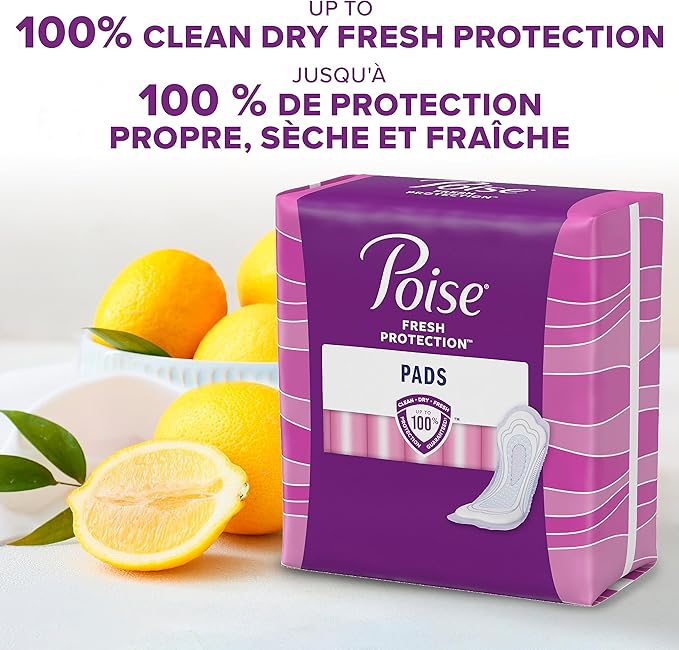 Poise Incontinence Pads for Women – Ultimate Absorbency, Long, Original Design, 27 Count