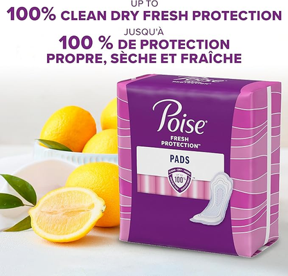 Poise Incontinence Pads for Women – Ultimate Absorbency, Long, Original Design, 27 Count