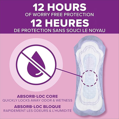 Poise Incontinence Pads for Women – Ultimate Absorbency, Long, Original Design, 27 Count