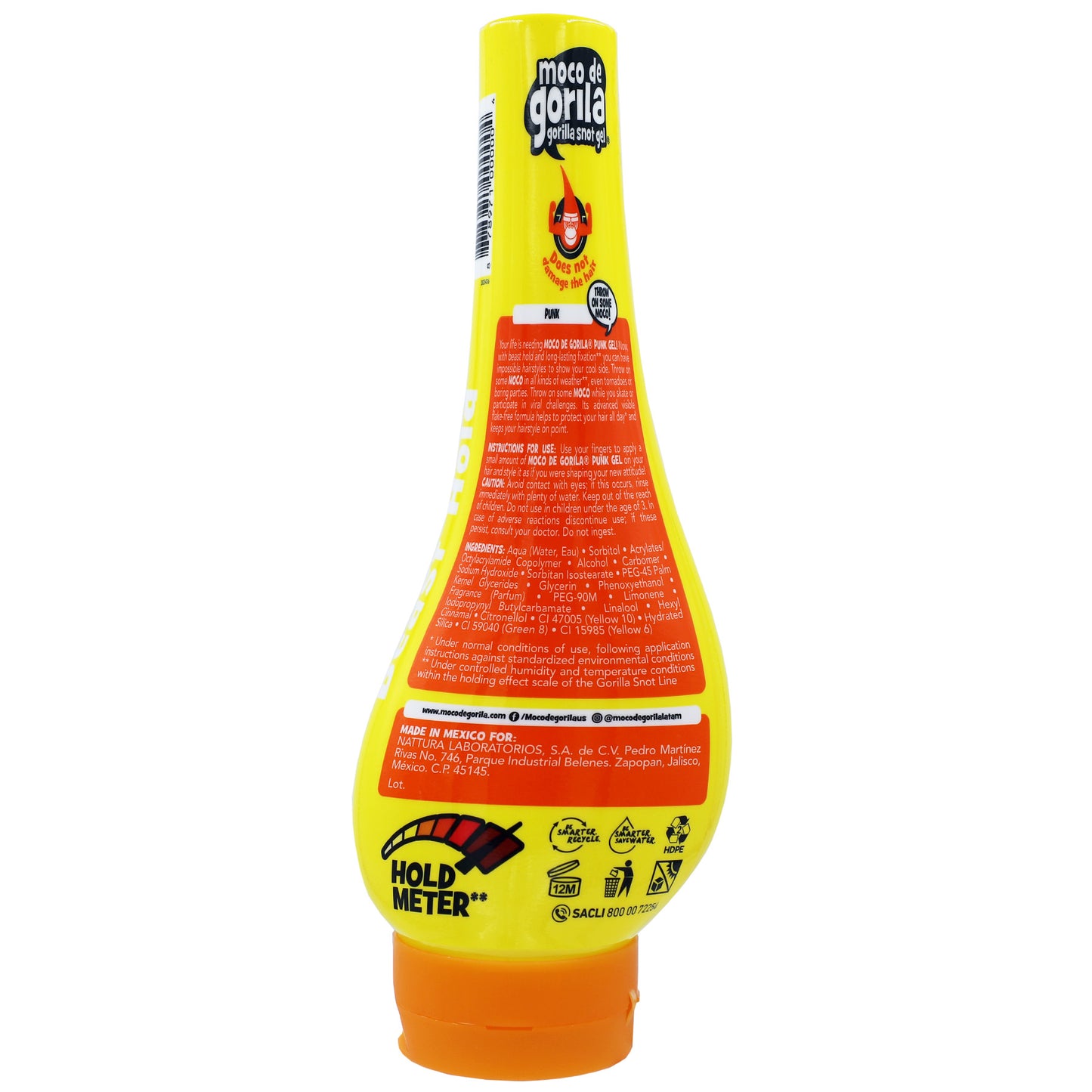 Moco de Gorila Punk Hair Gel, Extreme Hold, Shine-Enhancing Hair Styling Gel for Unisex, 11.9 oz Squizz Bottle – Achieve bold and edgy hairstyles with this powerful gel that provides an ultra-strong hold for punk-inspired looks