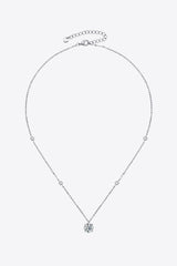 2 Carat Moissanite 4-Prong 925 Sterling Silver Necklace