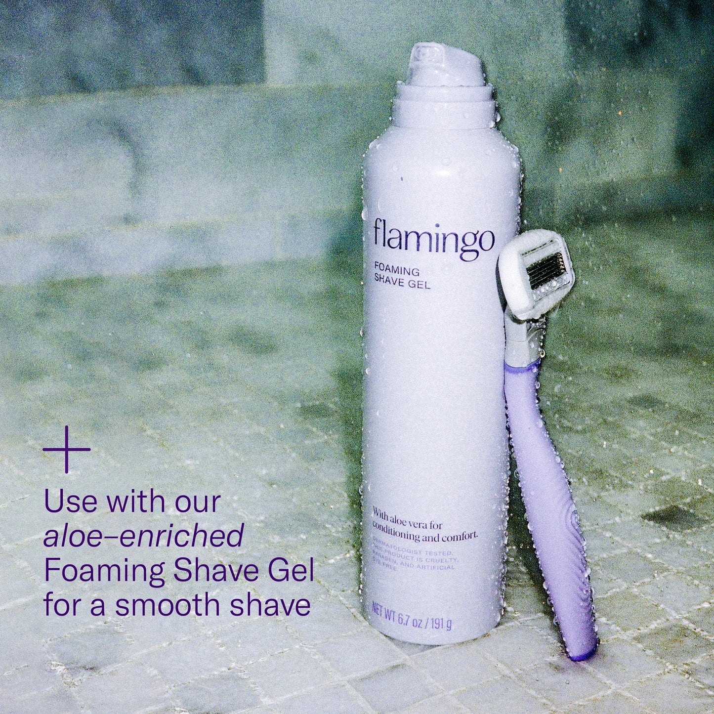 lamingo Women's Razor Value Pack: Lilac Handle + 5 Cartridges - Comfortable Shaving