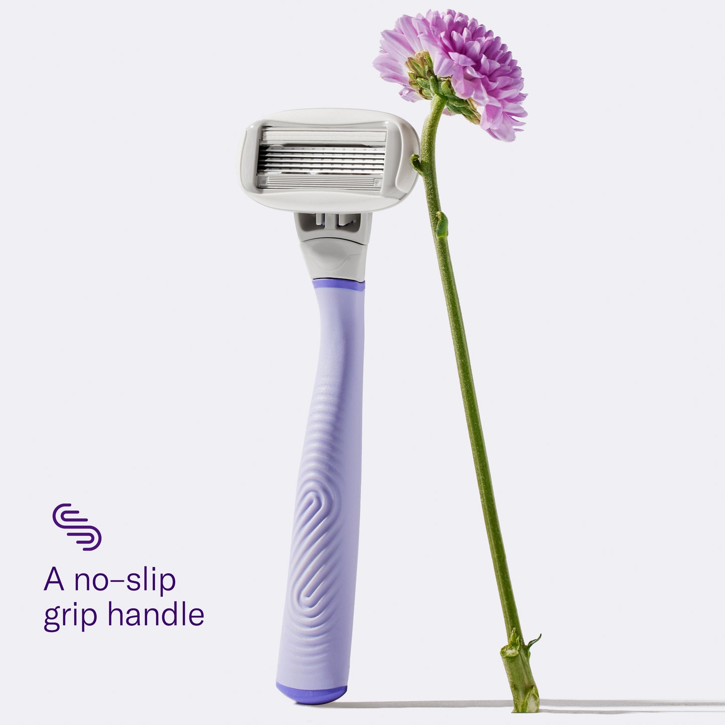 lamingo Women's Razor Value Pack: Lilac Handle + 5 Cartridges - Comfortable Shaving
