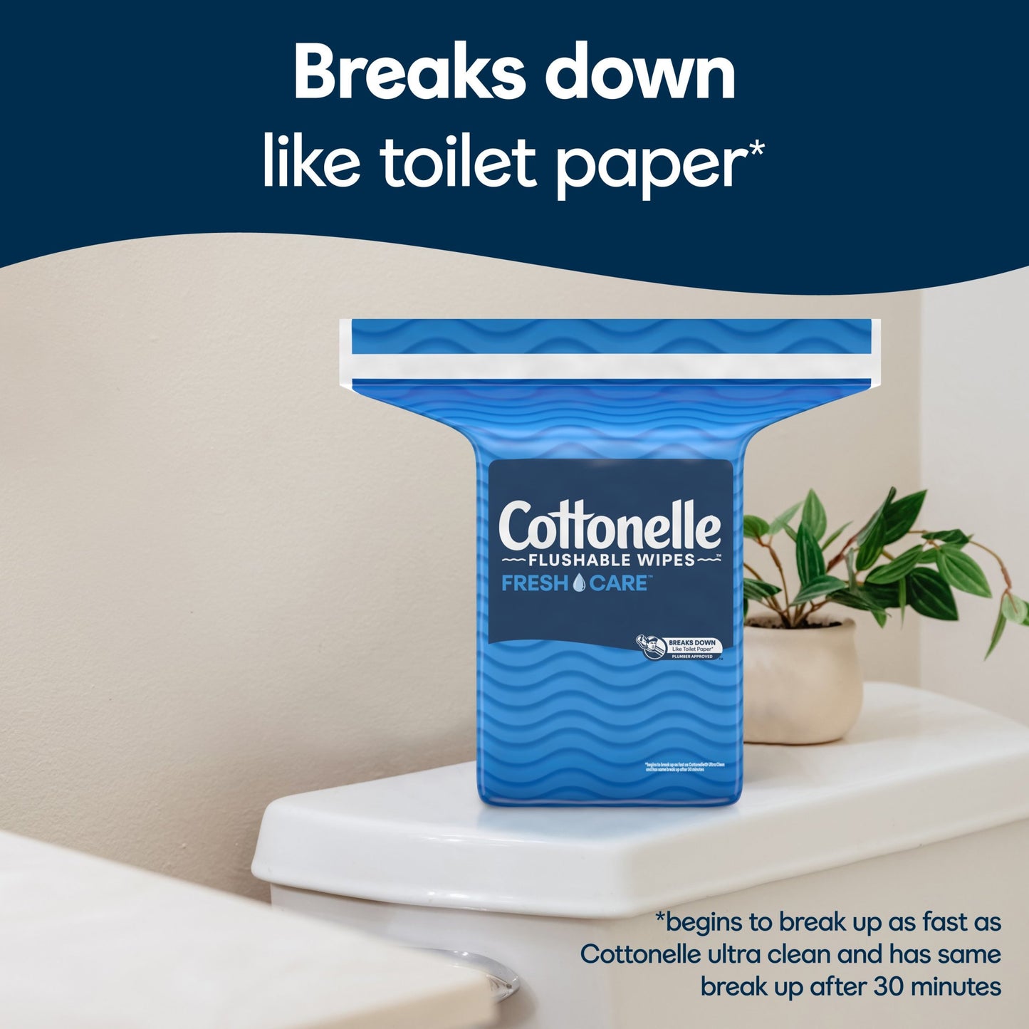 Cottonelle Fresh Care Flushable Wet Wipes, 168 Count, 3x Cleaning Power, Septic-Safe, Hypoallergenic, Alcohol-Free, FSC Certified - Pack, Toilet