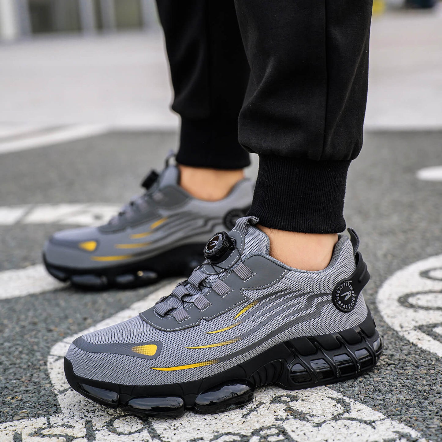 Maven Steel Toe Knob Lacing Work Sneakers