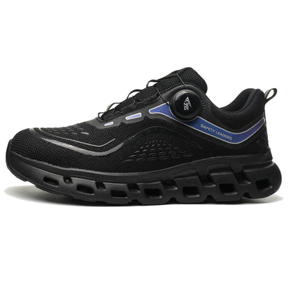 Maven Knob Lacing Stylish Steel Toe Work Sneakers