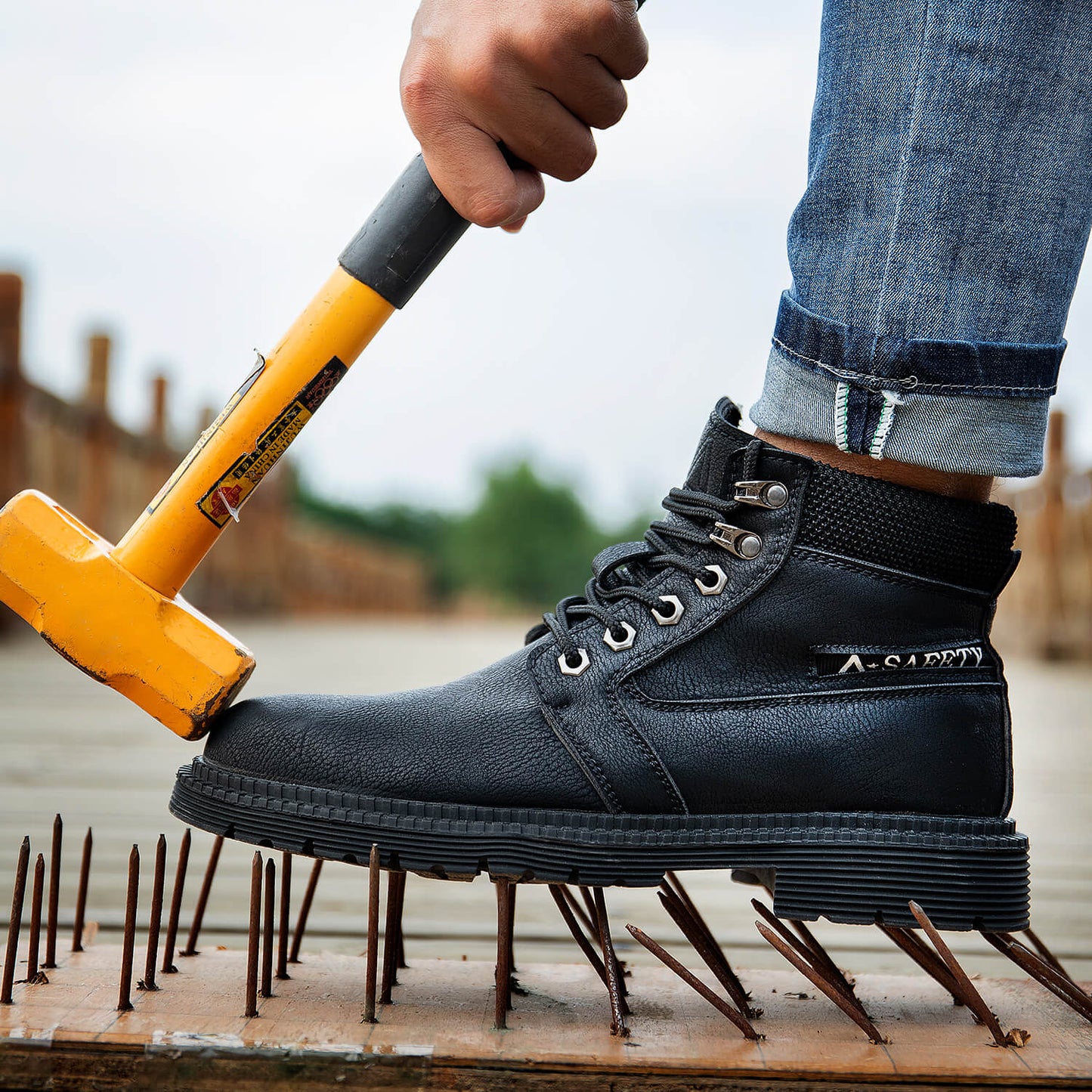 Maven Non-Slip Waterproof Steel Toe Boots