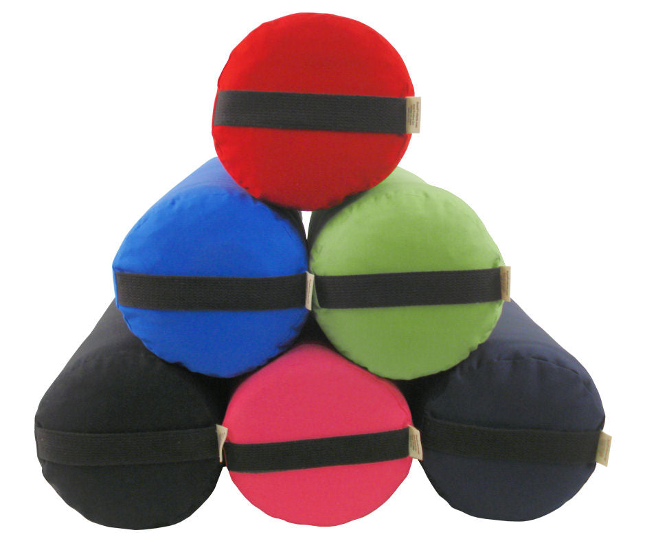 Premium Organic Cotton Yoga Bolster - Round, Rectangle, Pranayama