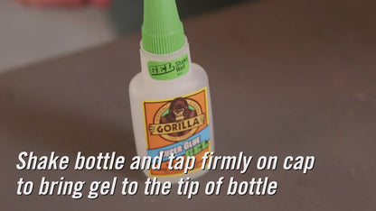Gorilla Glue Clear Super Glue Gel Bottle, 15 Grams, Drying Time for light handling after 1-5 Minutes