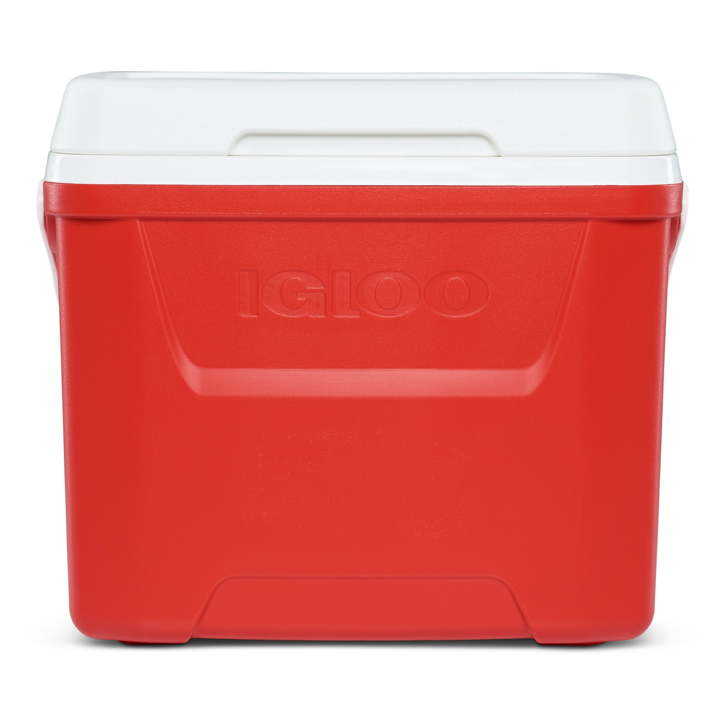 Igloo 28 QT Laguna Hard-Sided Ice Chest Cooler, Aqua Blue and White / Red