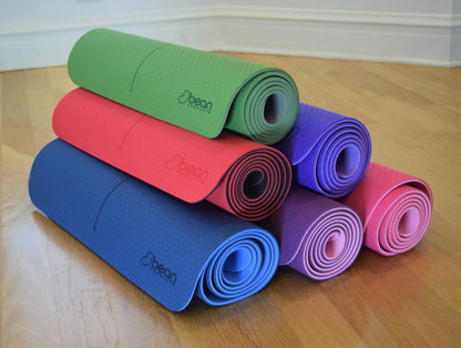 SuperLite TPE Yoga Mat - Extra Thick with Mandala & Energy Centering Line