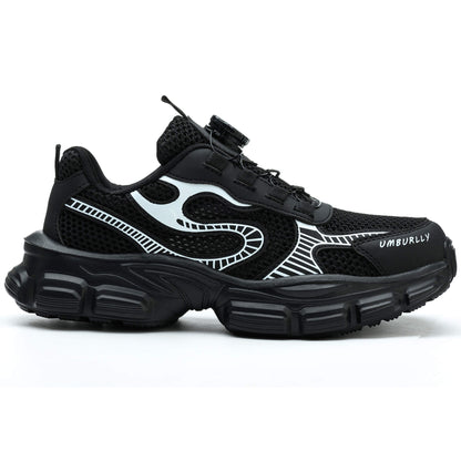 Women's Steel Toe Knob-Lacing Work Sneakers