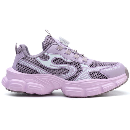 Women's Steel Toe Knob-Lacing Work Sneakers