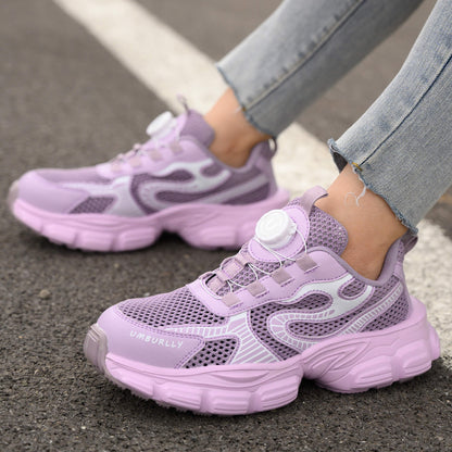 Women's Steel Toe Knob-Lacing Work Sneakers
