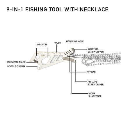Realtree 7 Piece Angler's Collection Fishing Kit with Stainless Steel Blade and Scale - Trendyxmart